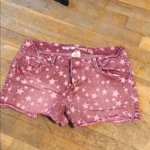Red Star Denim Shorts - Mossimo